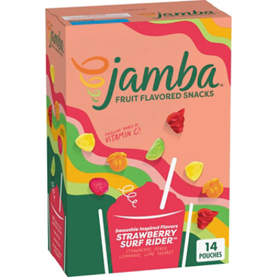 General Mills Jamba Smoothie Inspired Strawberry Surf Rider Fruit Flavored Snacks - 14 Count - Image 2
