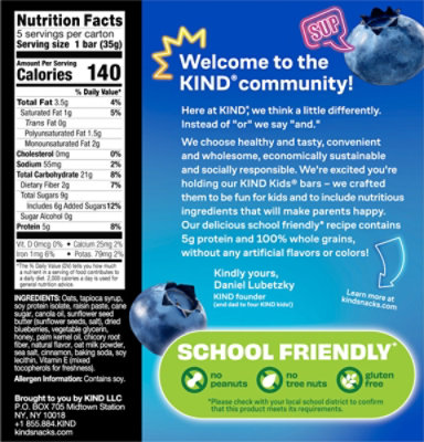 Kind Blueberry Muffin Kids Allergen Friendly 5 Count - 5 Count - Image 6