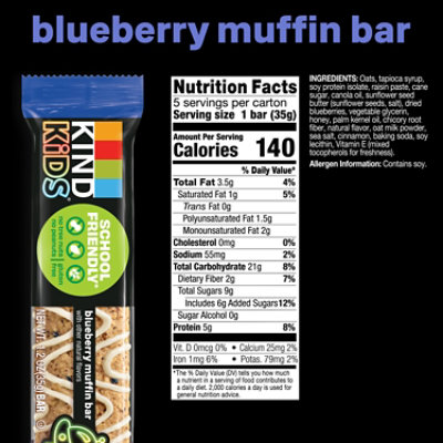 Kind Blueberry Muffin Kids Allergen Friendly 5 Count - 5 Count - Image 2