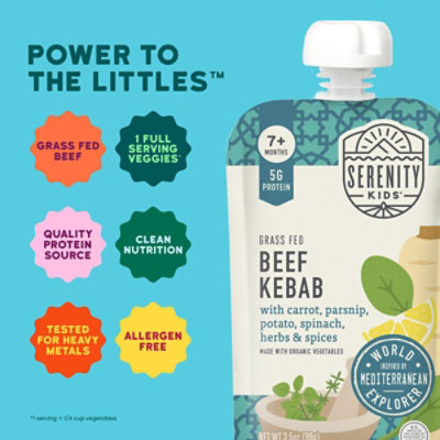 Serenity Kids  Beef Kebab W/veg - 3.5 Oz - Image 2