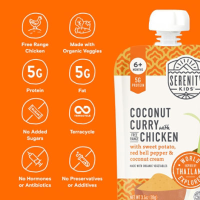 Serenity Kids Chicken Coconut Curry - 3.5 Oz - Image 5
