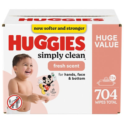 Huggies Simply Clean Fresh Scent Baby Wipes Flip-Top Packs 704 Wipes Total - 11 Count - Image 1