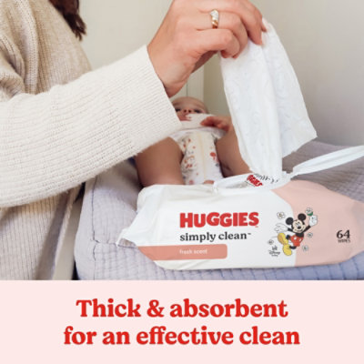 Huggies Simply Clean Fresh Scent Baby Wipes Flip-Top Packs 192 Wipes Total - 3 Count - Image 5