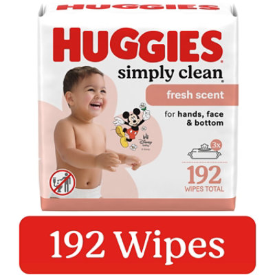 Huggies Simply Clean Fresh Scent Baby Wipes Flip-Top Packs 192 Wipes Total - 3 Count - Image 1