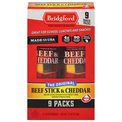 Bridgford Beef And Cheddar Sticks - 7.2 Oz - Image 2