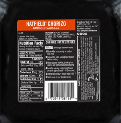 Hatfield Recipe Essentials Ground Sausage Chorizo 16 Oz - 16 Oz - Image 6