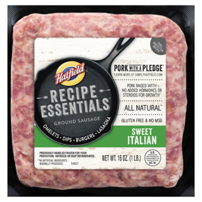 Hatfield Recipe Essentials Ground Sausage Sweet Italian - 16 OZ - Image 3