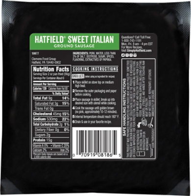 Hatfield Recipe Essentials Ground Sausage Sweet Italian - 16 Oz - Image 6