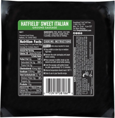 Hatfield Recipe Essentials Ground Sausage Sweet Italian - 16 OZ - Image 6