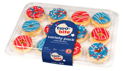 Two-bite Patriotic Assorted Mini Donuts - 8 Oz - Image 1