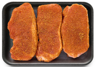 Pork Loin Chops Boneless Chefs Blend Seasoning - LB - Image 1