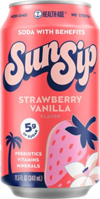 Sunsip Soda Strawberry Vanilla - 11.5 Fl. Oz. - Image 2