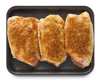 Chicken Bone In Thighs Barbecue Bourbon Seasoning - LB - Image 1