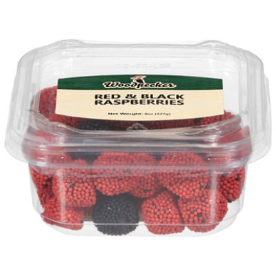 Woodpecker Red & Black Raspberries 8oz - 8 OZ - Image 3