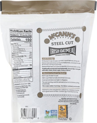 Mccann Oatmeal Steel Cut Pouch - 28 OZ - Image 6