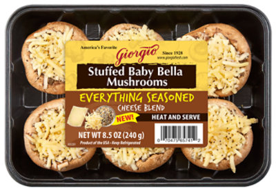 Mushrooms Baby Bella Everything Seasoned Stuffed - 8.5 OZ - Image 1