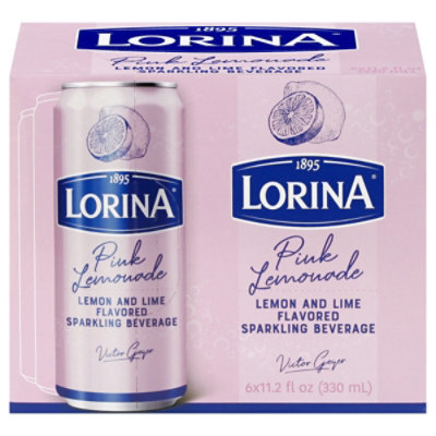 Lorina Sparkling Pink Lemonade Cans - 6-11.2 OZ - haggen