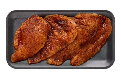 Chicken Breast Boneless Thin Smokey Hot Seasoning - LB - Image 1