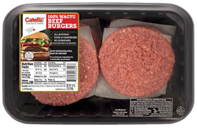 Catelli Brothers Wagyu Ground Beef Burgers 75/25 16 Oz - 16 OZ - Image 1