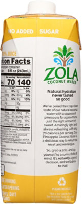 Zola Pineapple Coconut Water - 16.9 FZ - Image 6