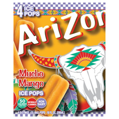 Arizona Ice Pops Mucho Mango 4pk - 9 FZ - Image 3