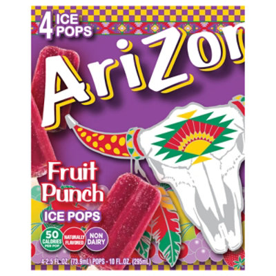 Arizona Ice Pops Fruit Punch 4pk - 9 FZ - Image 3