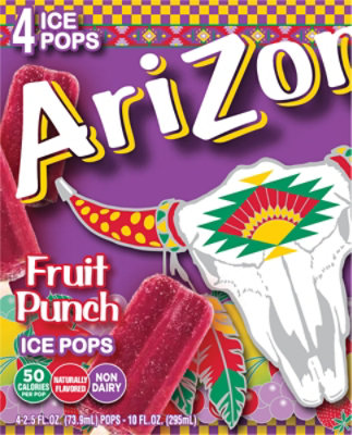 Arizona Ice Pops Fruit Punch 4pk - 9 FZ - Image 6