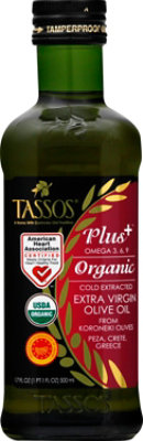 Tassos Organic Plus Olive Oil - 17 OZ - Image 2