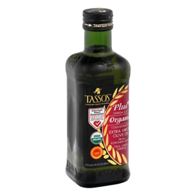 Tassos Organic Plus Olive Oil - 17 OZ - Image 1