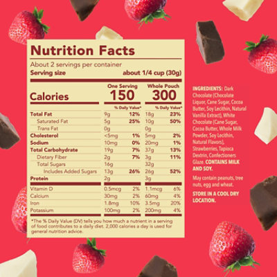 Tru Fru Dark Chocolate Covered Fruit Strawberry Hyper Dried - 2.1 OZ - Image 2