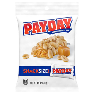 Payday Peanut Caramel Snack Size Bar Peg Bag - 4.9 OZ - Image 2