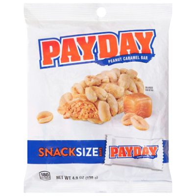 Payday Peanut Caramel Snack Size Bar Peg Bag - 4.9 OZ - Image 1