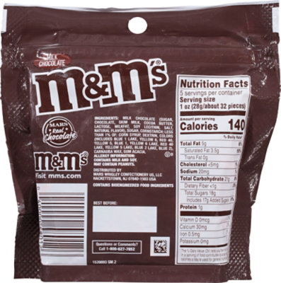 M&ms Milk Chocolate Stand Up Pouch 5 Ounces Per Bag - 5 OZ - Image 6