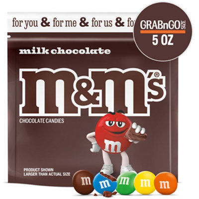 M&ms Milk Chocolate Stand Up Pouch 5 Ounces Per Bag - 5 OZ - Image 1