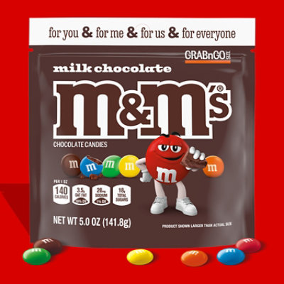 M&ms Milk Chocolate Stand Up Pouch 5 Ounces Per Bag - 5 OZ - Image 3