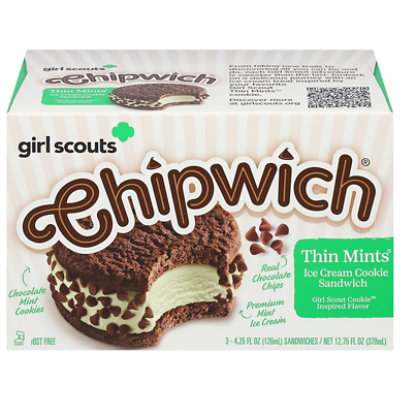 The Original Chipwich Ice Cream Cookie Sandwich Mint Chocolate Chip 3pk - 12.75 FZ - Image 3