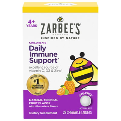 Zarbees Childrens Immune Support D-f Trop Fruit Chw Tab 28ct - 28 CT - Image 3