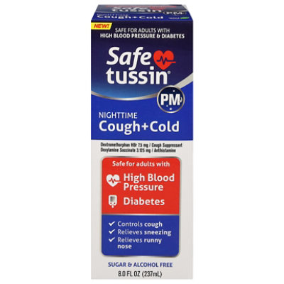 Safetussin Nighttime Cough Cold Relief 8oz - 8 FZ - Image 3