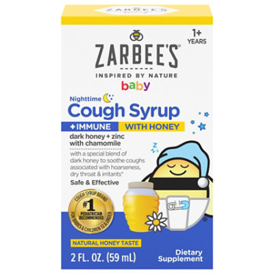 Zarbees Baby Nt Cough Syrup Immune W/honey 2fz - 2 FZ - Image 3