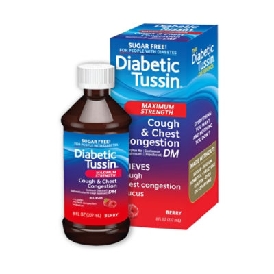 Diabetic Tussin Cough & Chest Congestion Dm Max 8 Oz - 8 FZ - Image 1