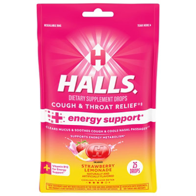 Halls Strawberry Lemonade Cough Drops 25 Ct - 25 CT - Image 1