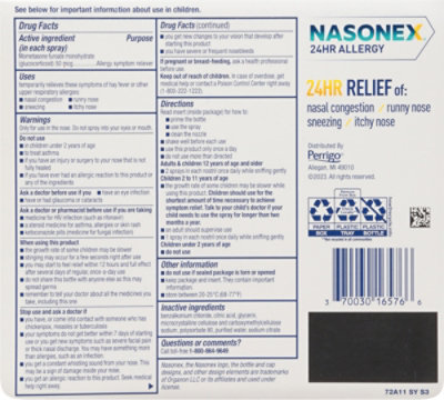 Nasonex 24hr Allergy Relief, 60 Spray - .34 OZ - Image 5