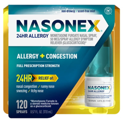 Nasonex 24 Hr Allergy Relief 120 Spray - 0.57 FZ - Image 1