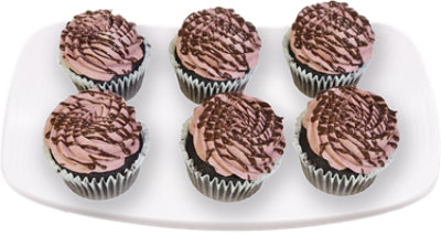 Blackberry Chocolate Cupcakes 6 Count - EA - Image 1