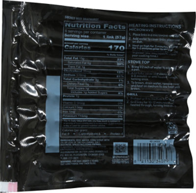Signature Select Sausage Beef Bratwurst - 12 Oz - Image 6