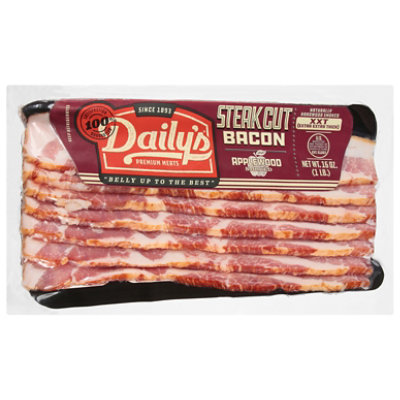 Dailys Applewood Smoked Steak Cut Bacon 16 Oz - 16 OZ - Image 3