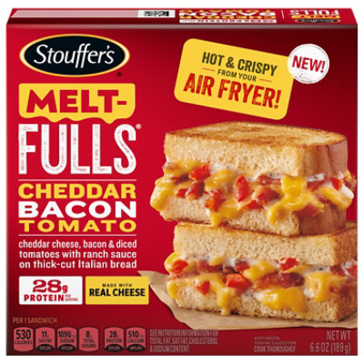 Stouffer's Frozen Meal Cheddar Bacon Tomato Melt-full Sandwich 6.6oz Package - 6.6 OZ - Image 3