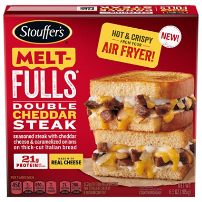 Stouffer's Frozen Meal Double Cheddar Steak Melt-full Sandwich 6.5oz Package - 6.5 OZ - Image 3