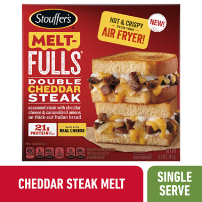 Stouffer's Frozen Meal Double Cheddar Steak Melt-full Sandwich 6.5oz Package - 6.5 OZ - Image 2