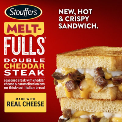 Stouffer's Frozen Meal Double Cheddar Steak Melt-full Sandwich 6.5oz Package - 6.5 OZ - Image 2